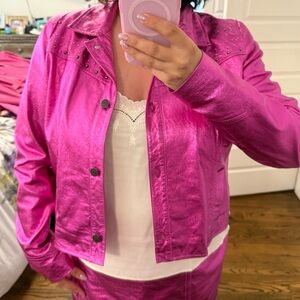 Idyllwind Taylor Studded Metallic Leather Jacket